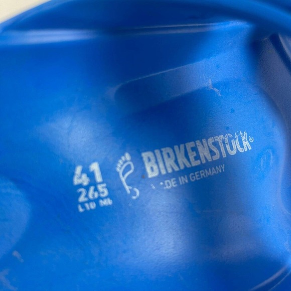 Birkenstock Women's Arizona Essentials EVA Sandals US 10 Blue Rubber Slide Shoes - Picture 9 of 10